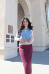 Deep Burgundy Ribbed
