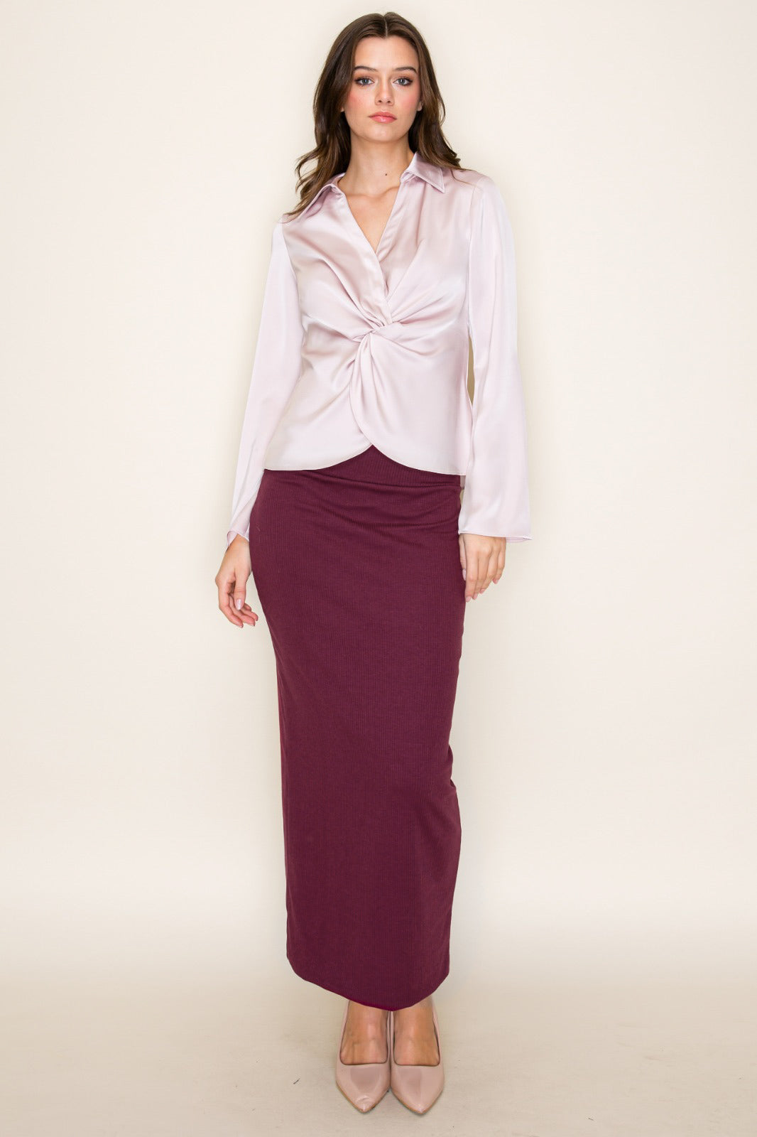 Deep Burgundy Ribbed