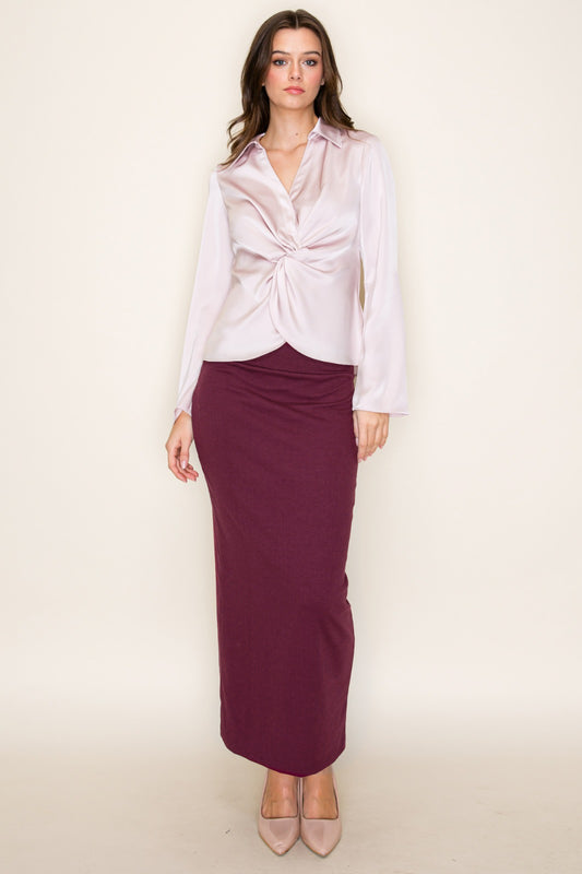 Deep Burgundy Ribbed