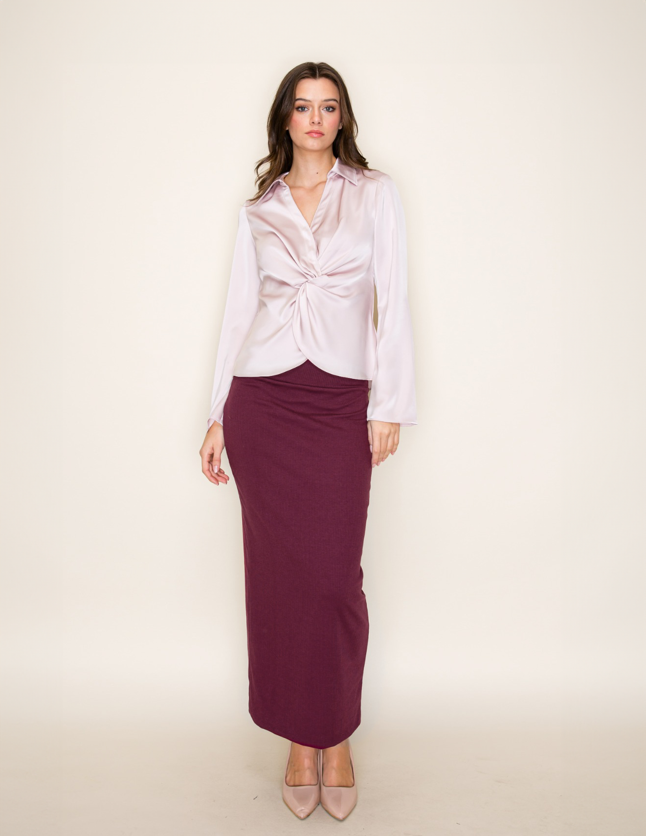 Deep Burgundy Ribbed