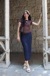 Navy Ribbed