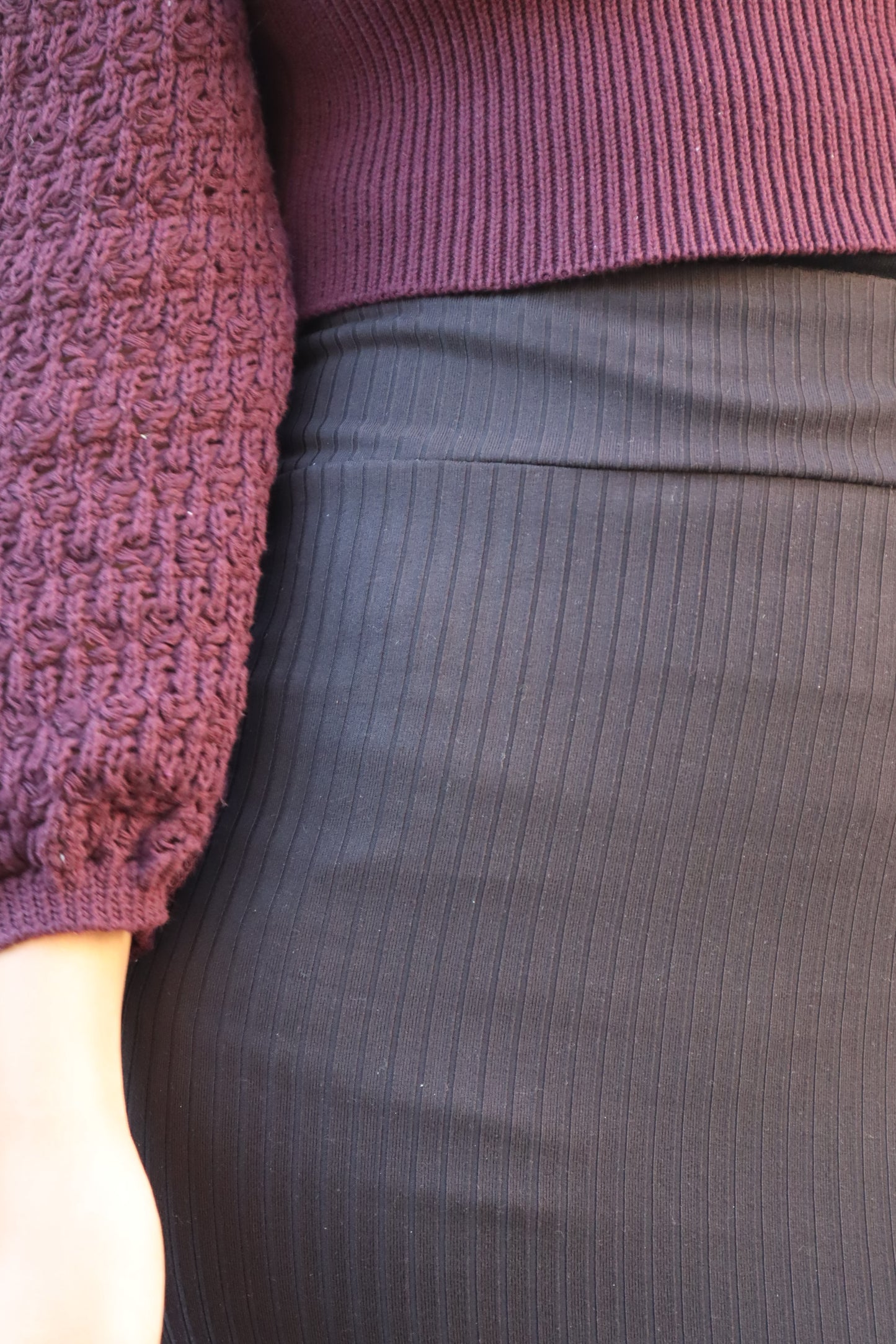 Jet Black Ribbed